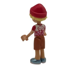 LEGO Friends Olly - White T-Shirt Checkered with Pizza Slice, Dark…