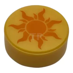 LEGO Tegel 1 x 1 rond met zonmotief