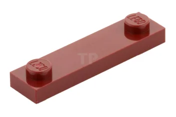 LEGO Plaat, aangepast 1 x 4 met 2 noppen