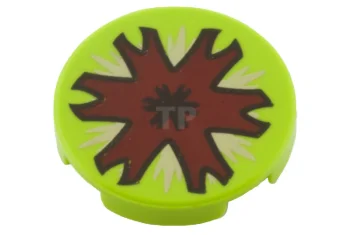 LEGO Tile, Round 2 x 2 with Open Insect Mouth Pattern…