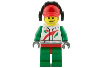 LEGO Race Car Mechanic with Headphones