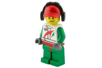 LEGO Race Car Mechanic with Headphones