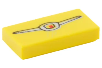 LEGO Tile 1 x 2 with Emblem Pattern