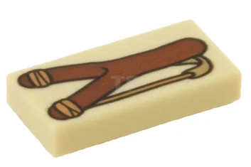 LEGO Piastrelle 1 x 2 con motivo a fionda