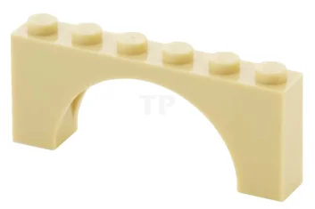 LEGO Stein 1 x 6 x 2 Bogen - Dünne Oberseite…