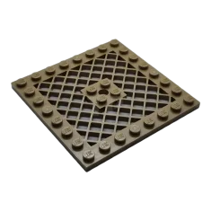 LEGO Plate, Modified 8 x 8 with Grille and Hole in…