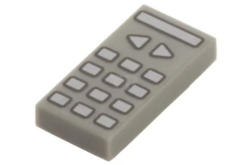 LEGO Piastrelle 1 x 2 con modello di telecomando TV