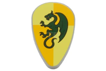 LEGO  Shield Ovoid with Dragon Pattern