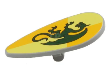 LEGO  Shield Ovoid with Dragon Pattern
