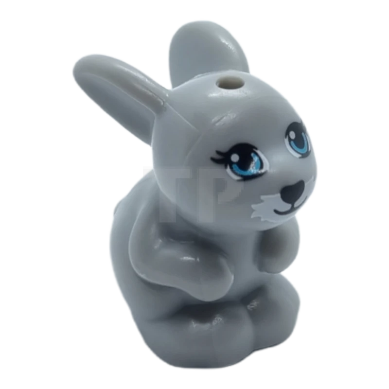 LEGO&reg; 6022491 - 98387pb02 - Bunny Rabbit Sitting with Blue Eyes, Black Nose and Mouth and White Beard Pattern