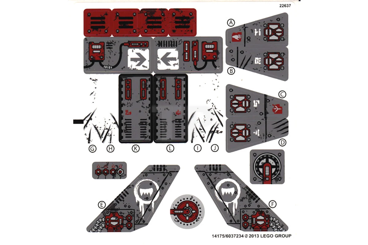 LEGO&reg; 6037234 - Autocollant pour l'ensemble 70009