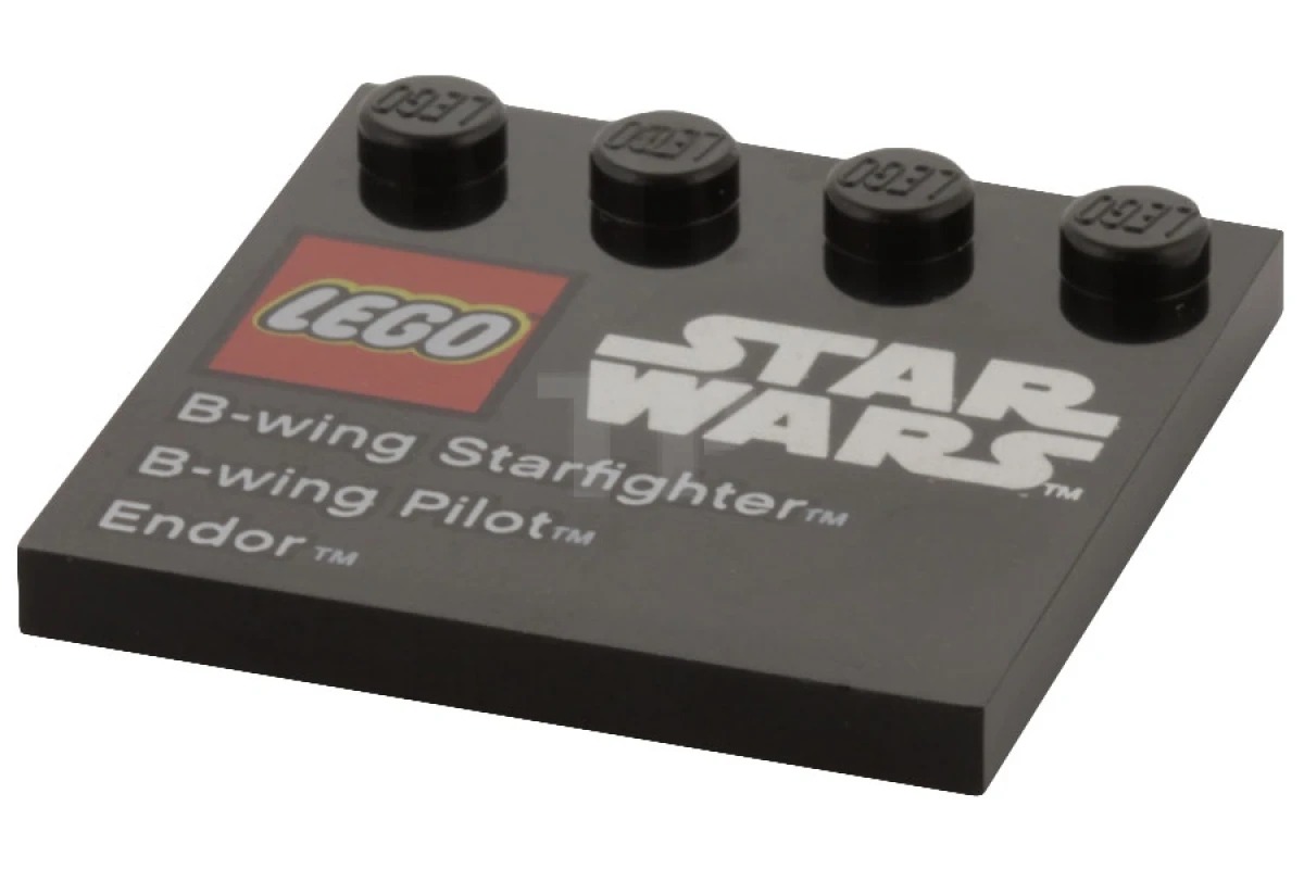 LEGO&reg; 6028731 - 6179pb063 - Tile 4 x 4 with Studs on Edge with Lego Star Wars Logo - Set 75010