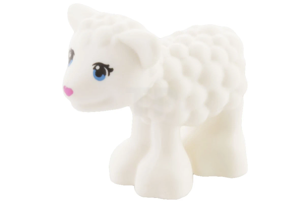 LEGO&reg; 6177246 - 15695pb01 - Lamb with Eyes and Nose Pattern