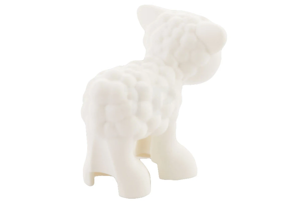 LEGO&reg; 6177246 - 15695pb01 - Lamb with Eyes and Nose Pattern