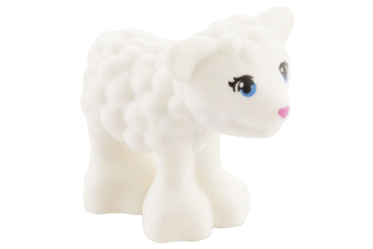 LEGO&reg; 6177246 - 15695pb01 - Lamb with Eyes and Nose Pattern