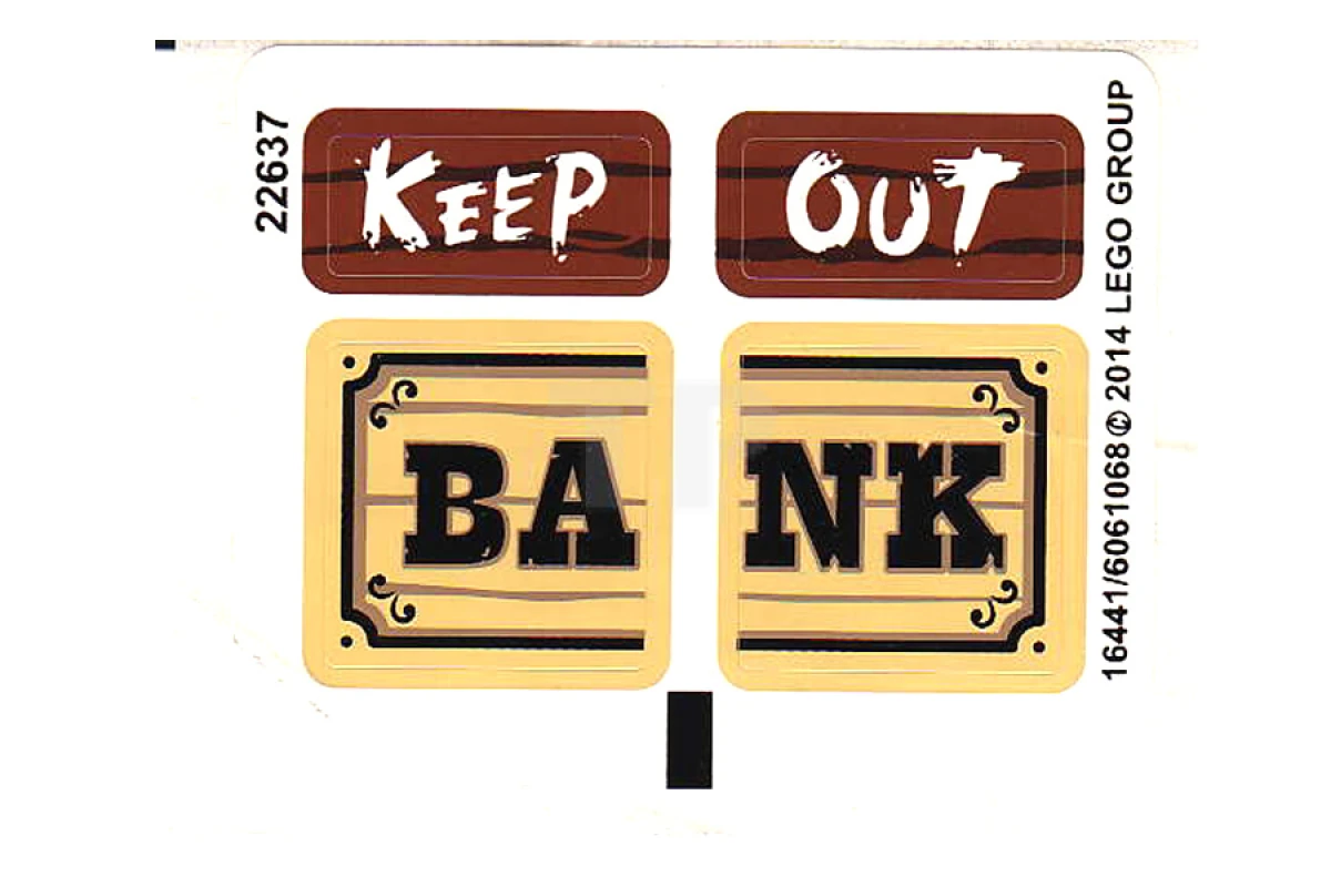 LEGO&reg; 6061068 - Autocollant pour l'ensemble 70800