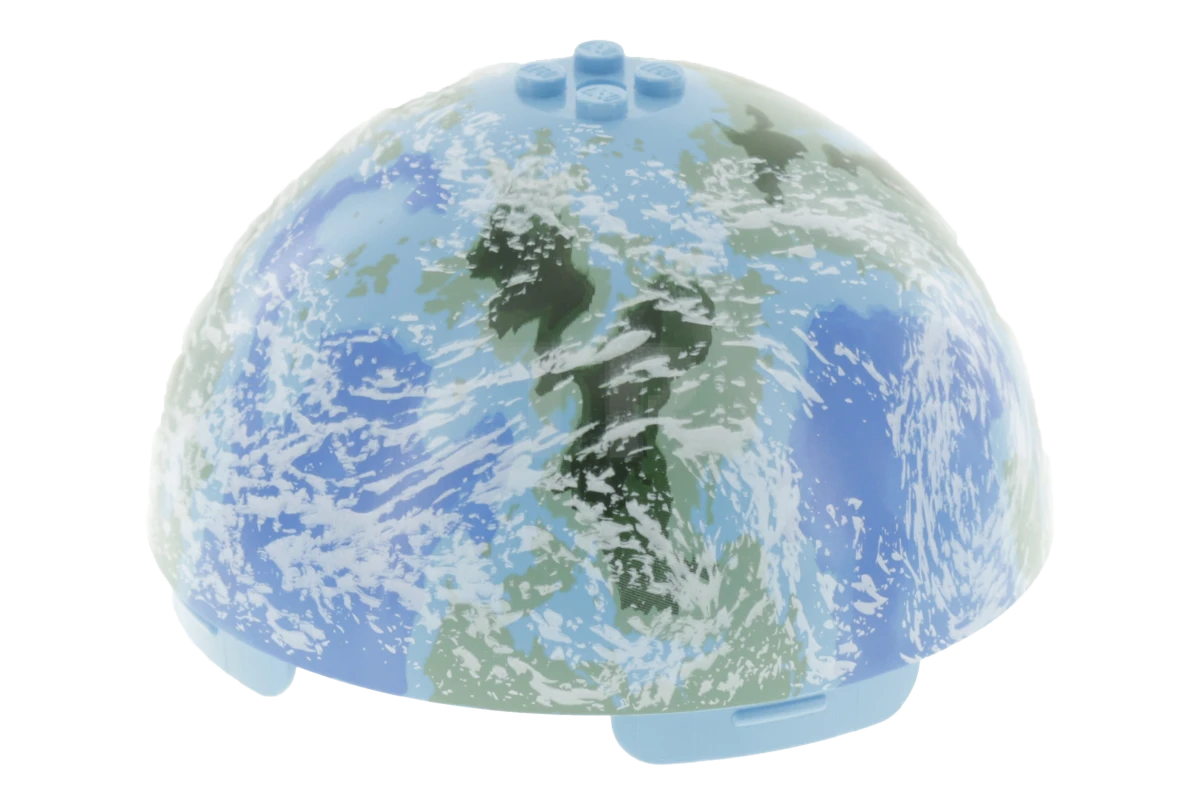 LEGO&reg; 98107pb09 - 6025330 - Cylinder Hemisphere 11 x 11, Studs on Top (Alderaan)