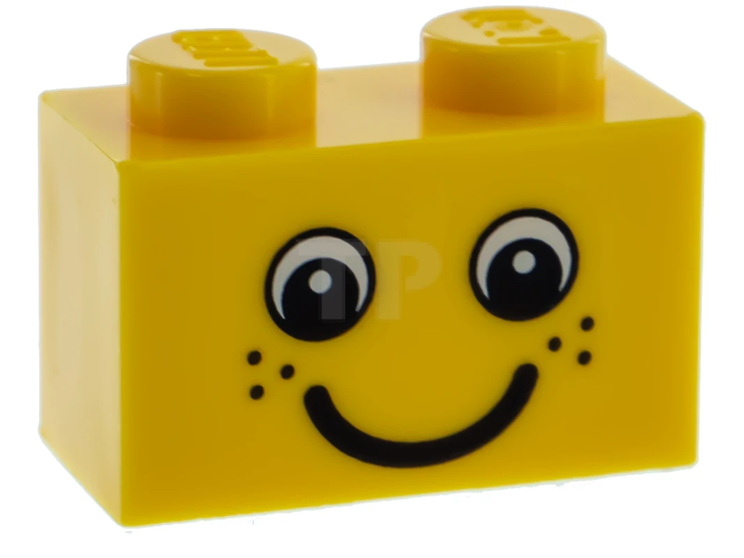 LEGO&reg; 4569078 - 3004pb085 - Brick 1 x 2 with Eyes and Smile Pattern