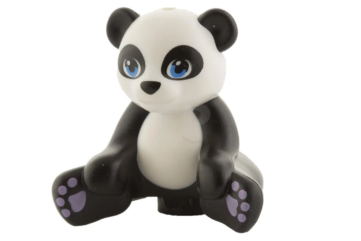 LEGO&reg; 16674pb01 - 6071281 - Panda Sitting with White Head and Belly and Blue Eyes Pattern