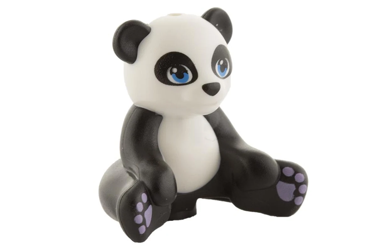 LEGO&reg; 16674pb01 - 6071281 - Panda Sitting with White Head and Belly and Blue Eyes Pattern