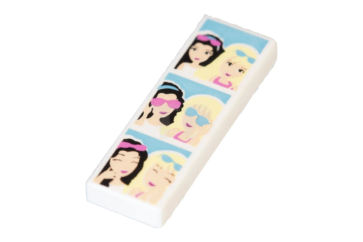 LEGO&reg; 6076470 - 63864pb029 - Tile 1 x 3 with Photo Booth Snapshots Pattern