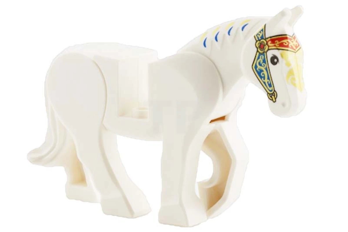 LEGO&reg; 6038711 - 10352c01pb05 - Horse, Moveable Legs with Bridle Pattern