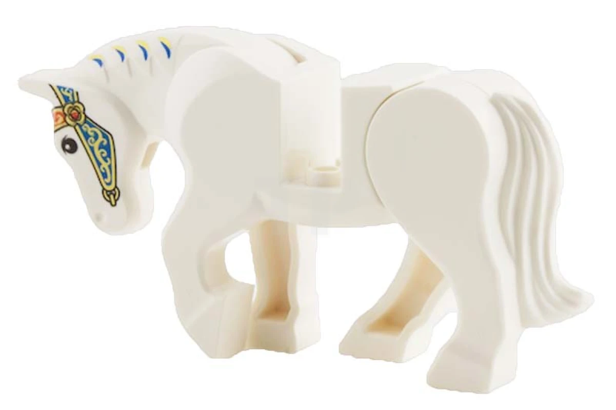 LEGO&reg; 6038711 - 10352c01pb05 - Horse, Moveable Legs with Bridle Pattern