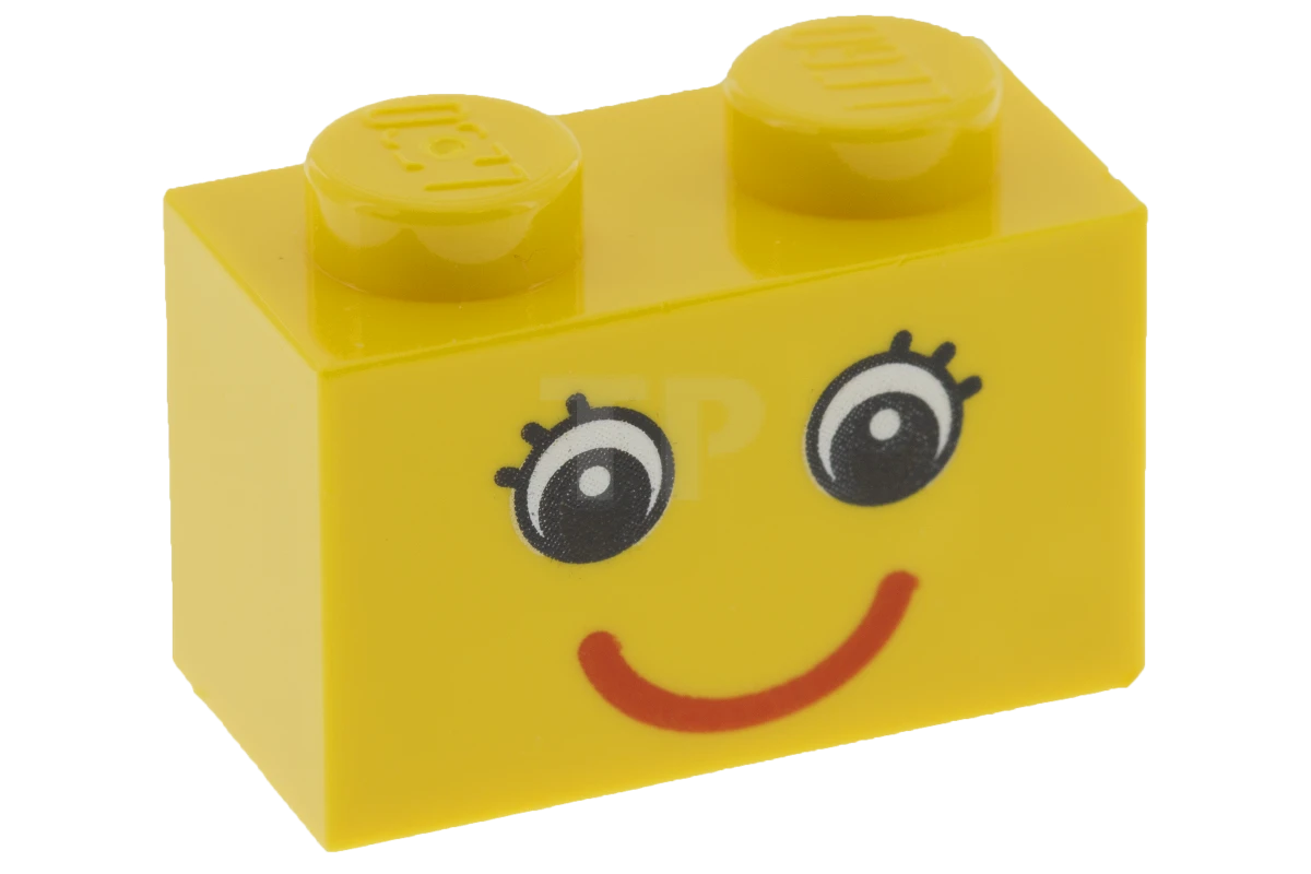 LEGO&reg; 4570442 - 3004pb086 - Stein 1 x 2 mit Augen und Lächelmuster
