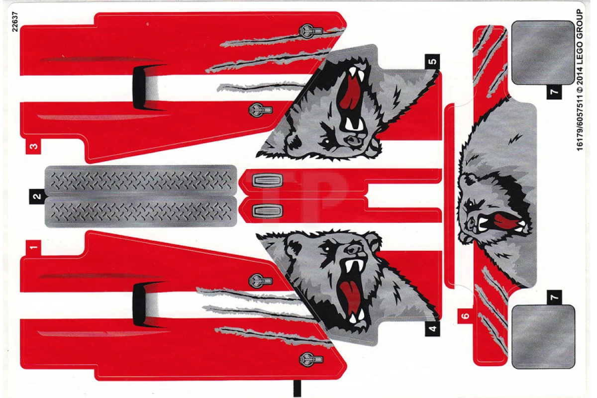 LEGO&reg; 6057511 - Sticker for Set 42029