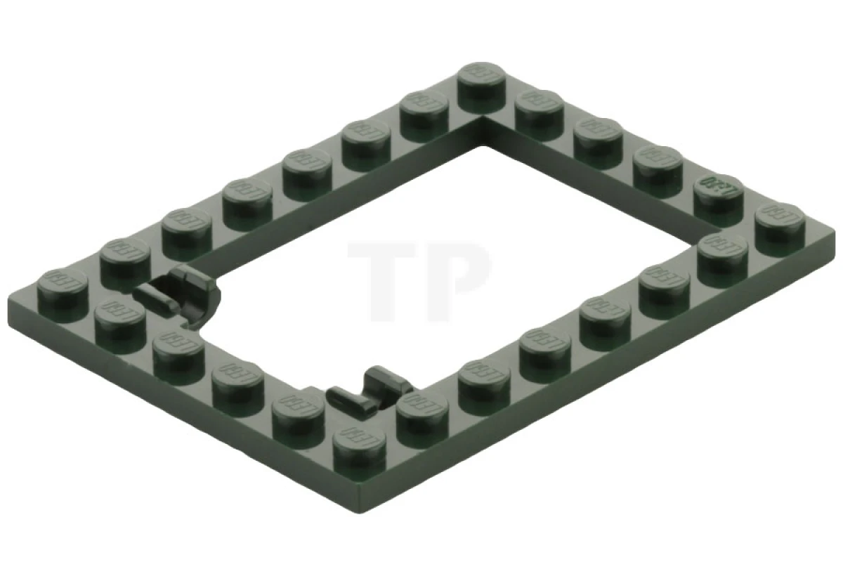 LEGO&reg; 6074914 - 92107 - Plate 6 x 8 Trap Door Frame Horizontal (Long Pin Holders)