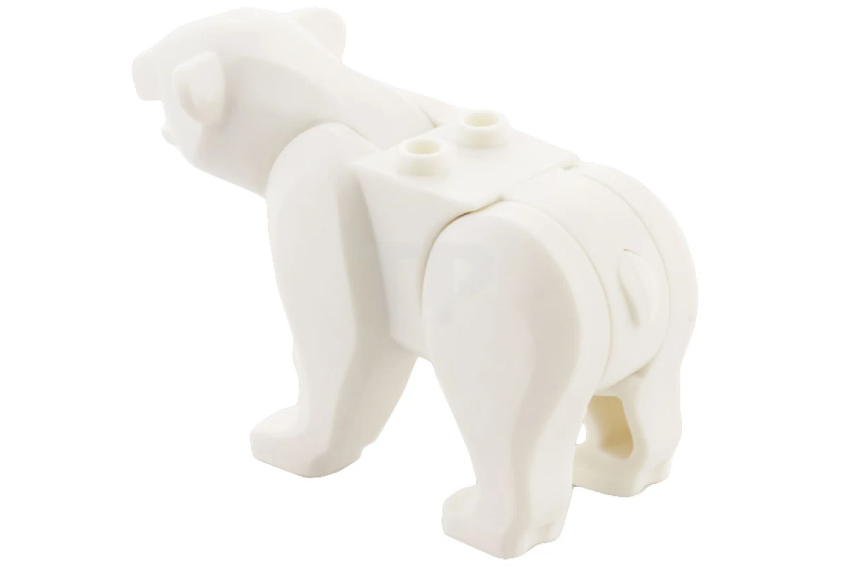 LEGO&reg; 6434910 - 98295c01pb01 - Polar Bear with 2 Studs on Back and Black Eyes and Nose Pattern