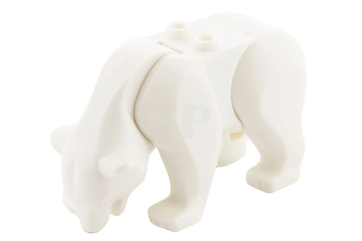 LEGO&reg; 6434910 - 98295c01pb01 - Polar Bear with 2 Studs on Back and Black Eyes and Nose Pattern