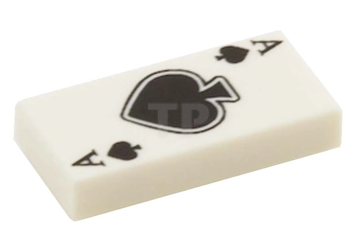 LEGO&reg; 6087969 - 3069pb0337 - Tile 1 X 2 with Playing Card Pattern