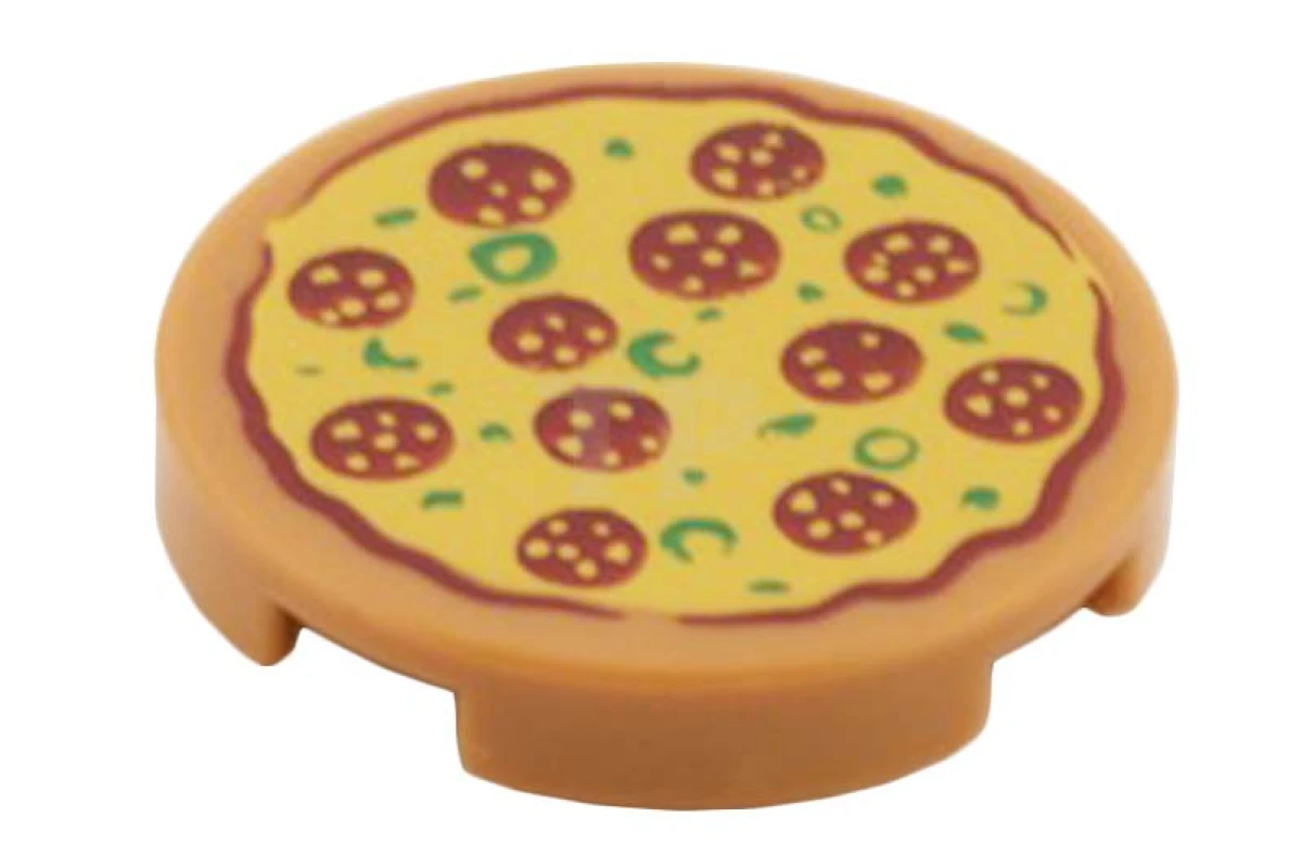 LEGO&reg; 6086942 - 4150pb165 - Tile, Round 2 x 2 with Pizza Pepperoni Pattern