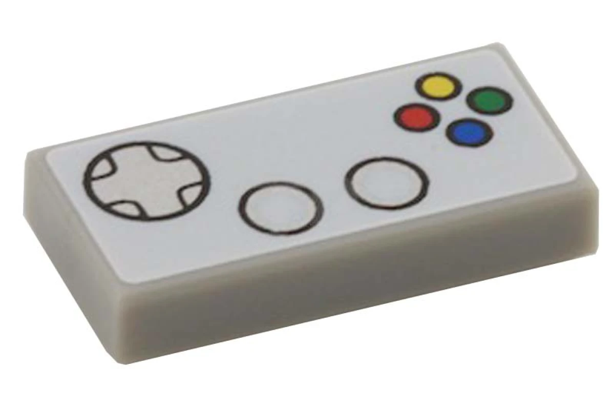 LEGO&reg; 6081644 - 3069pb0344 - Tile 1 x 2 with Computer Gamepad Pattern