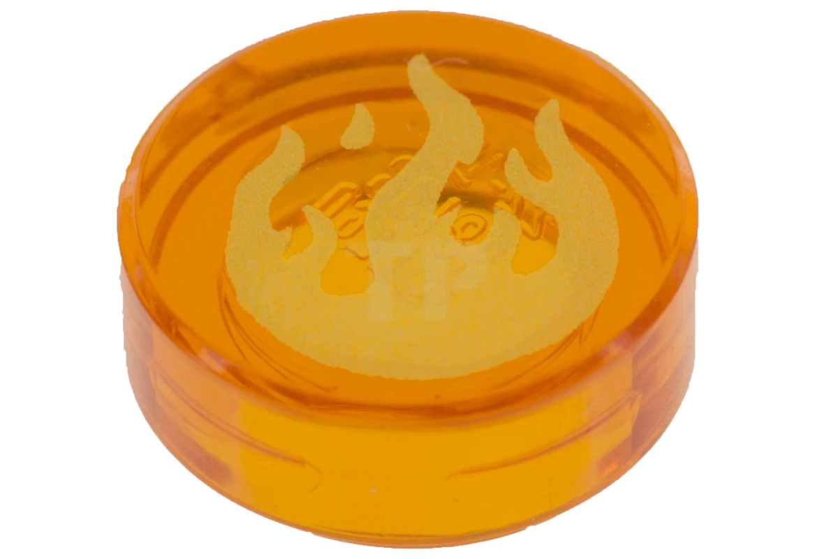 LEGO&reg; 6074926 - 98138pb022 - Fliese 1 x 1 Rund mit Flammenmuster