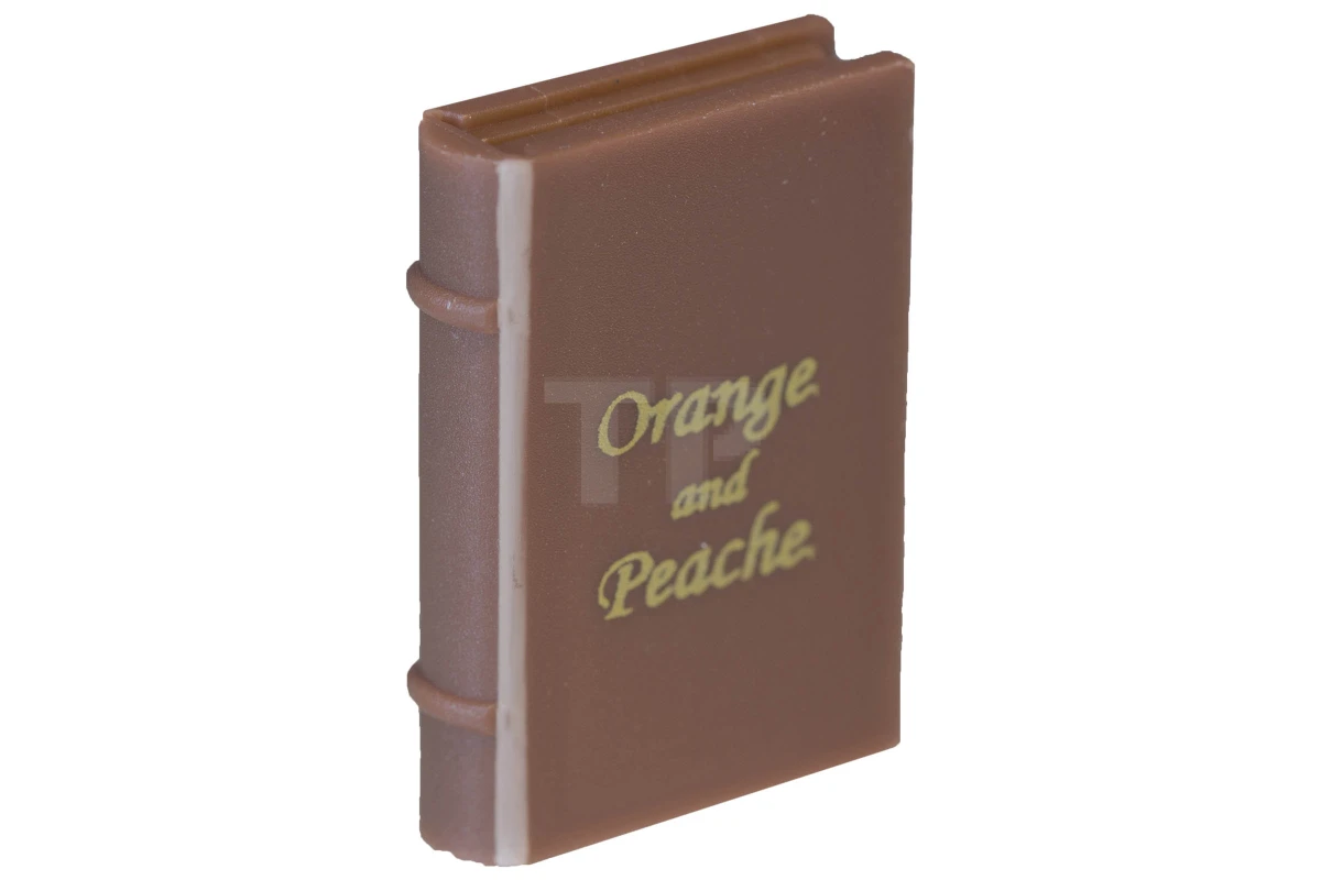 LEGO&reg; 6033425 - 33009pb041 - Minifig, Utensil Book 2 x 3 with Gold 'Oranges and Peaches' Pattern