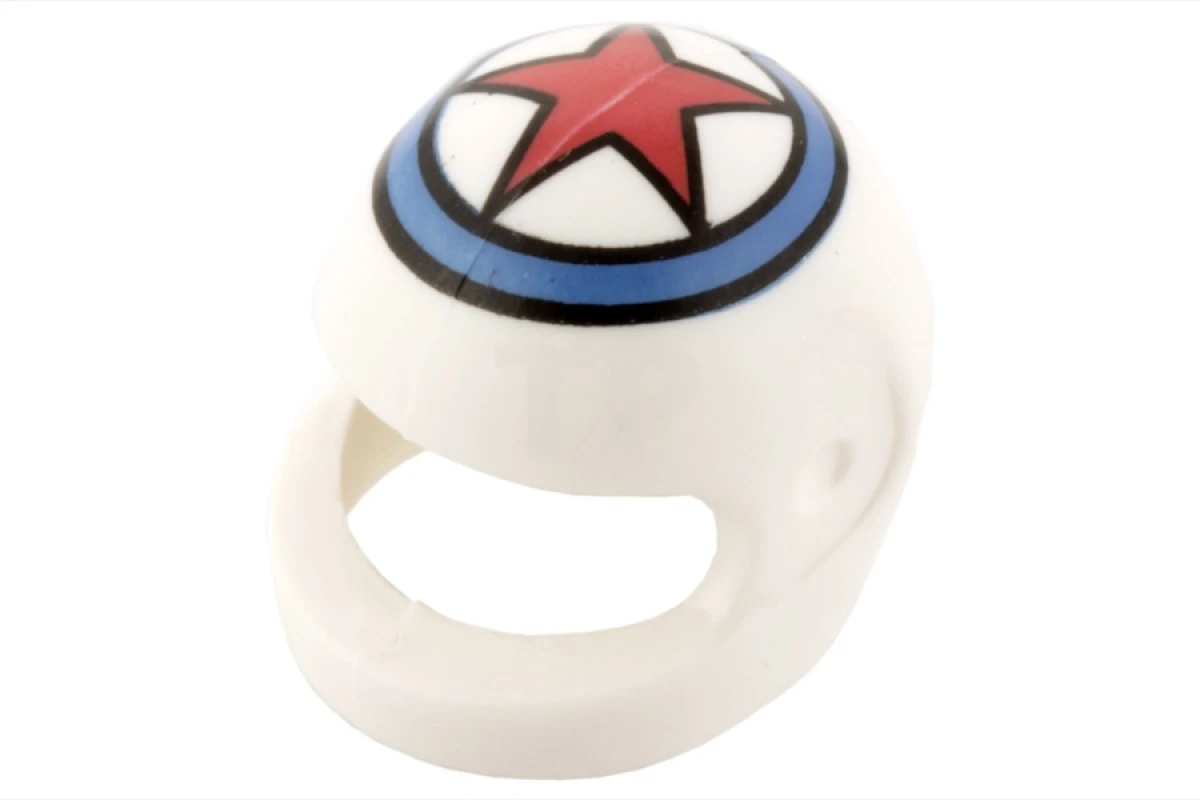 LEGO&reg; 6000259 - 2446pb37 - Minifig, Headgear Full-face Helmet with Star Pattern