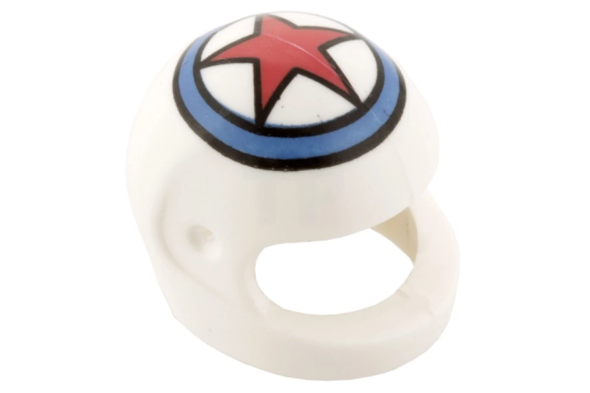 LEGO&reg; 6000259 - 2446pb37 - Minifig, Headgear Full-face Helmet with Star Pattern