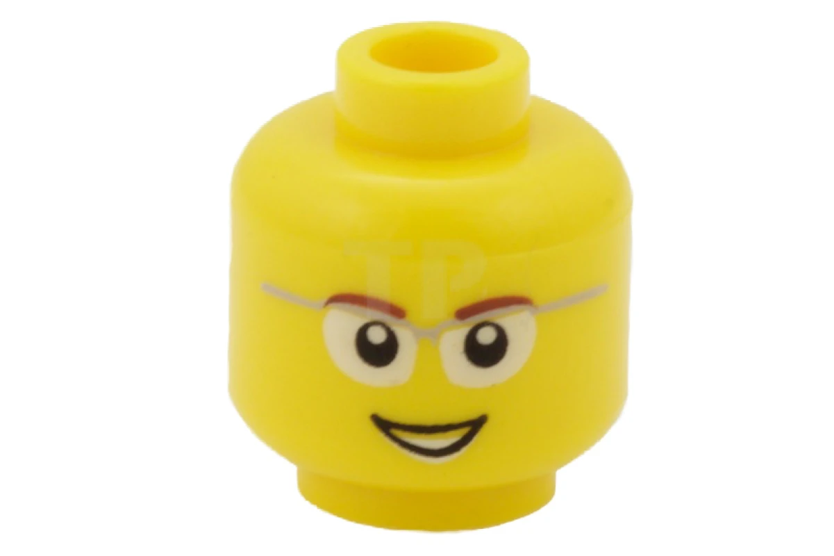 LEGO&reg; 4570663 - 3626cpb0331 - Head Minifig with Glasses and Open Smile Pattern