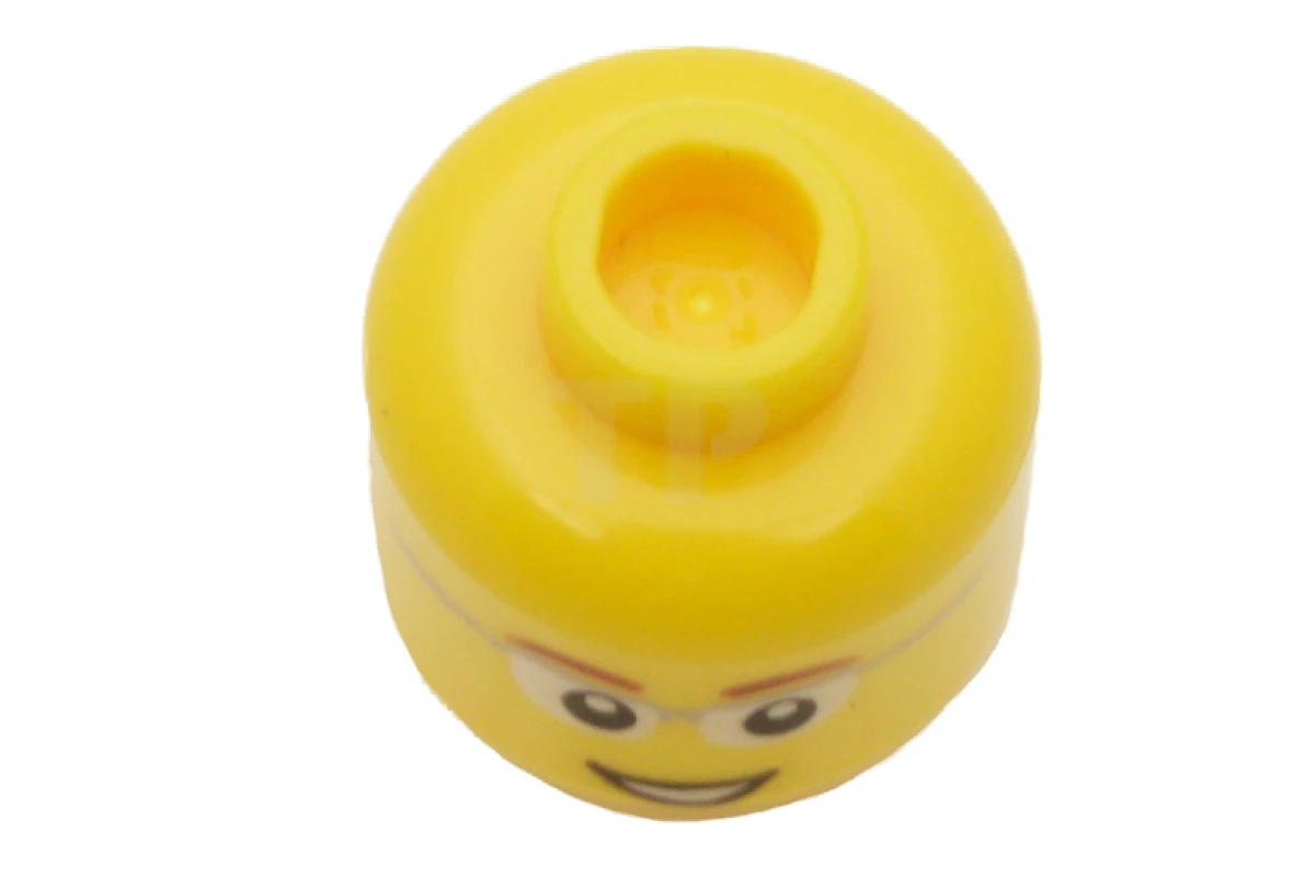 LEGO&reg; 4570663 - 3626cpb0331 - Head Minifig with Glasses and Open Smile Pattern