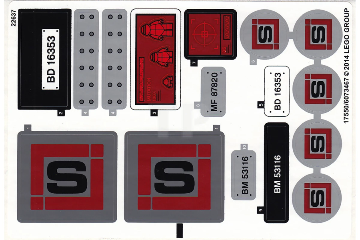 LEGO&reg; 6073467 - Autocollant pour l'ensemble 79116