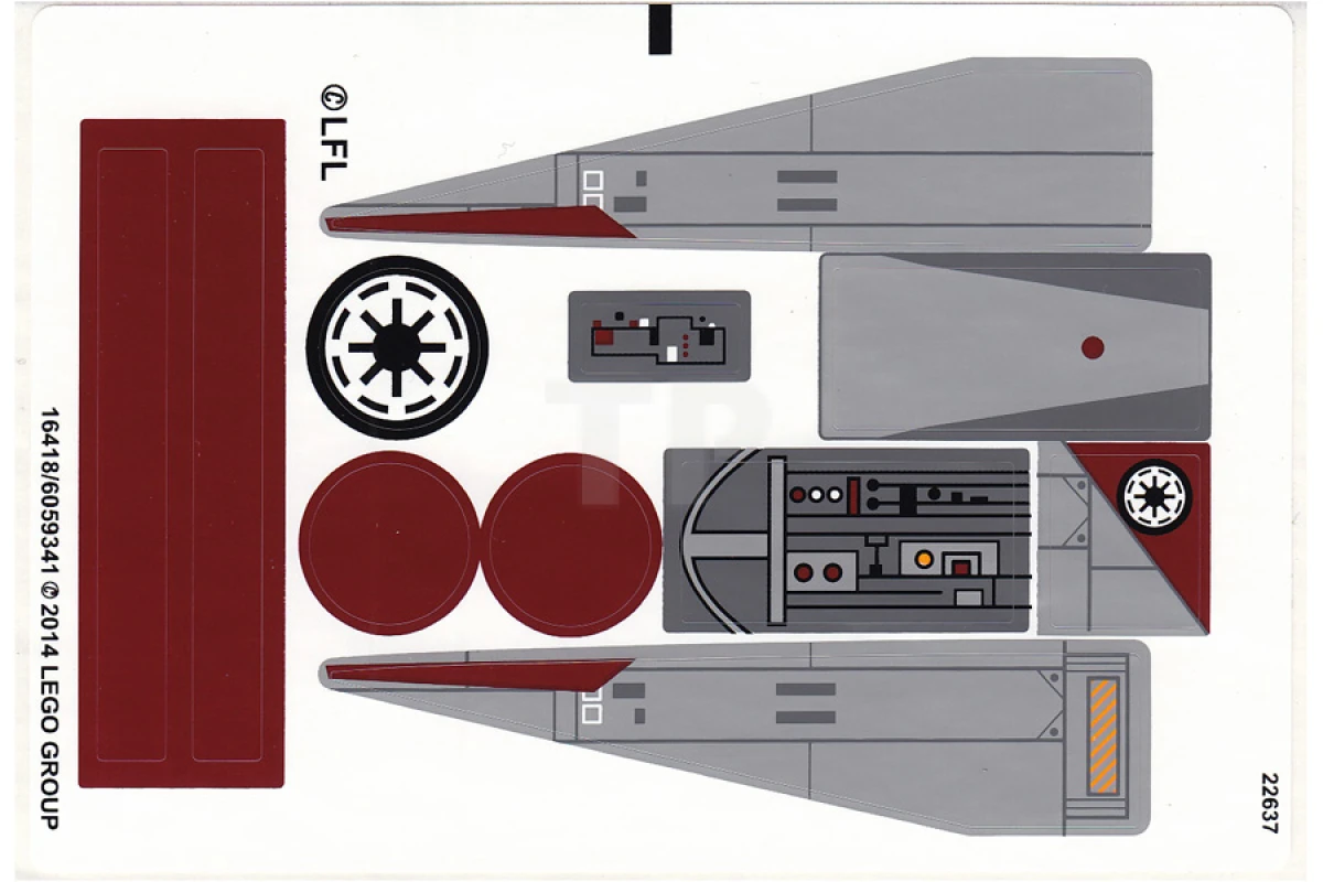 LEGO&reg; 6059341 - Autocollant pour l'ensemble 75039