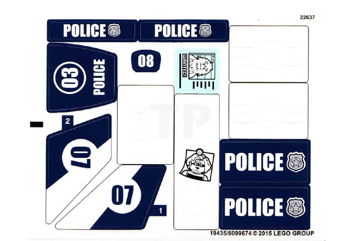 LEGO&reg;  - Adesivo per il set 60069