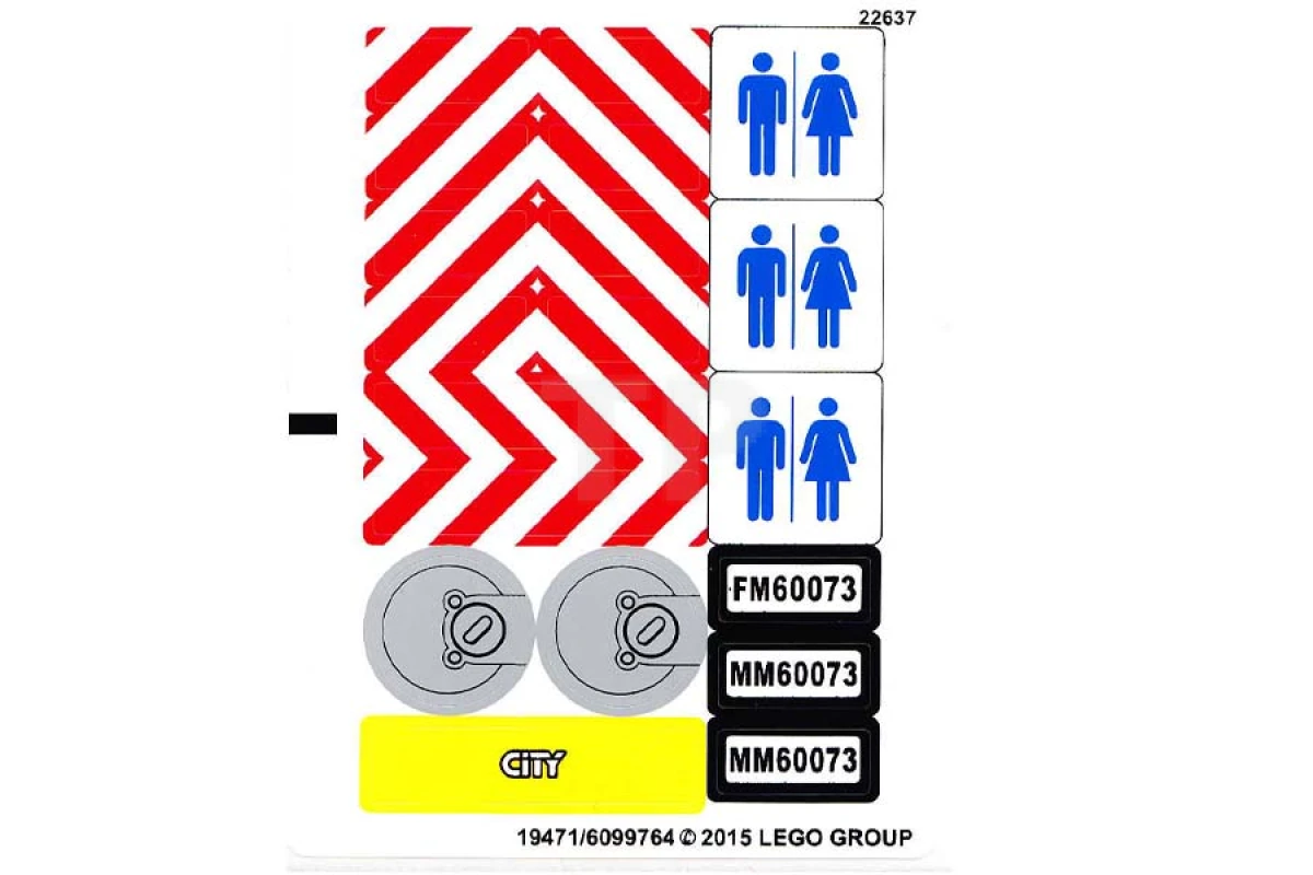 LEGO&reg;  - Adesivo per il set 60073