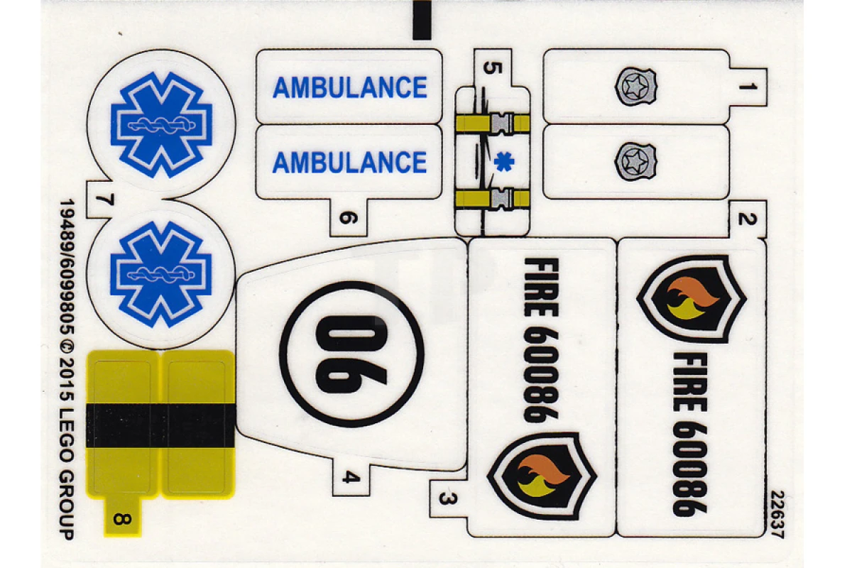 LEGO&reg;  - Sticker for Set 60086