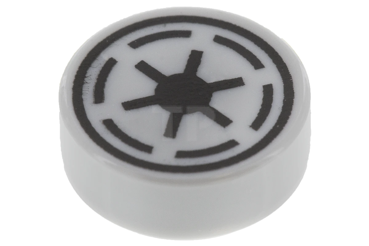 LEGO&reg; 6057886 - 98138pb020 - Carreau 1 x 1 rond avec motif de la république du sud-ouest.