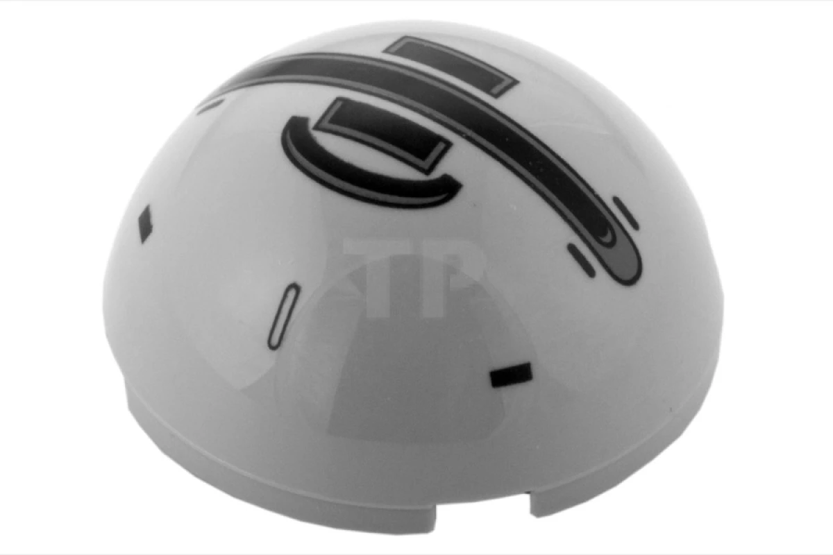 LEGO&reg; 86500pb03 - 6102004 - Cylinder Hemisphere 4 x 4 with Black AT-DP Pattern