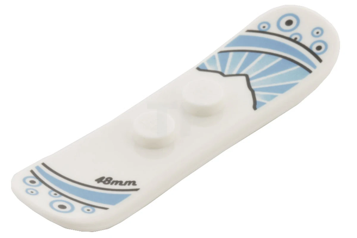 LEGO&reg; 4667546 - 93218pb02 - Snowboard 6L with Stripes and Circles Pattern