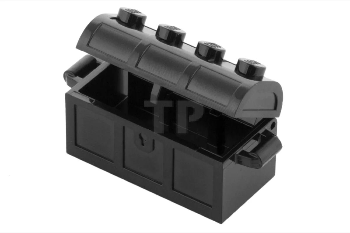 LEGO&reg; 4738ac01 -  - Container, Treasure Chest, Complete Assembly - Thick Hinge, Slots in Back